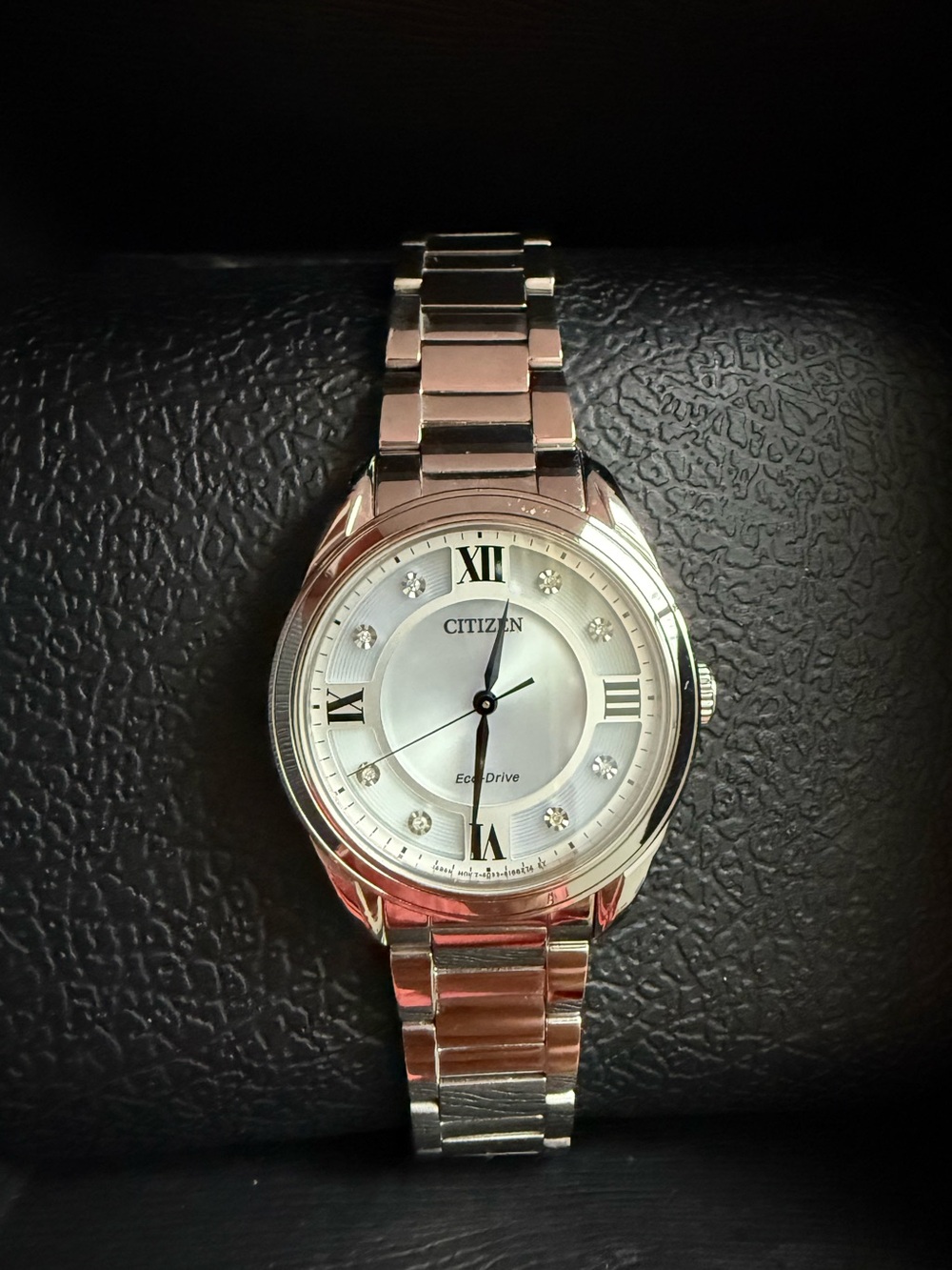 Citizen Eco-Drive Arezzo Stainless Steel Diamond Accent Watch
